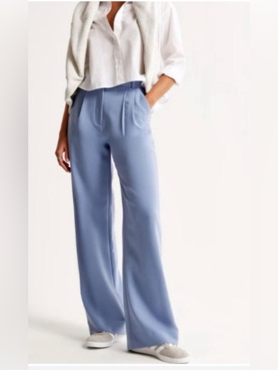 Abercrombie & Fitch Pants - Abercrombie & Fitch Light Blue High-Rise Trousers